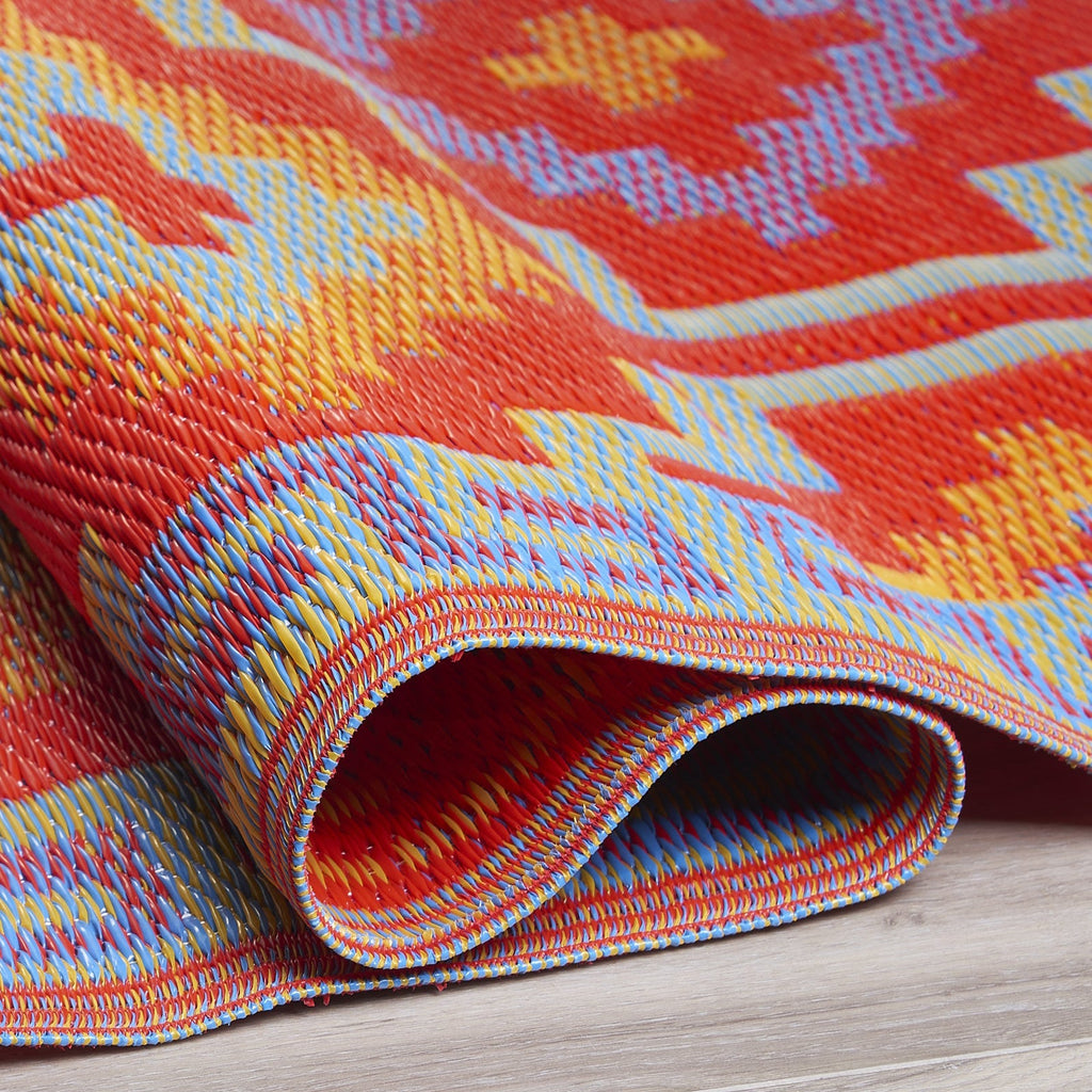 Lhasa Outdoor Rug | Boho Geometric Multicolor Design