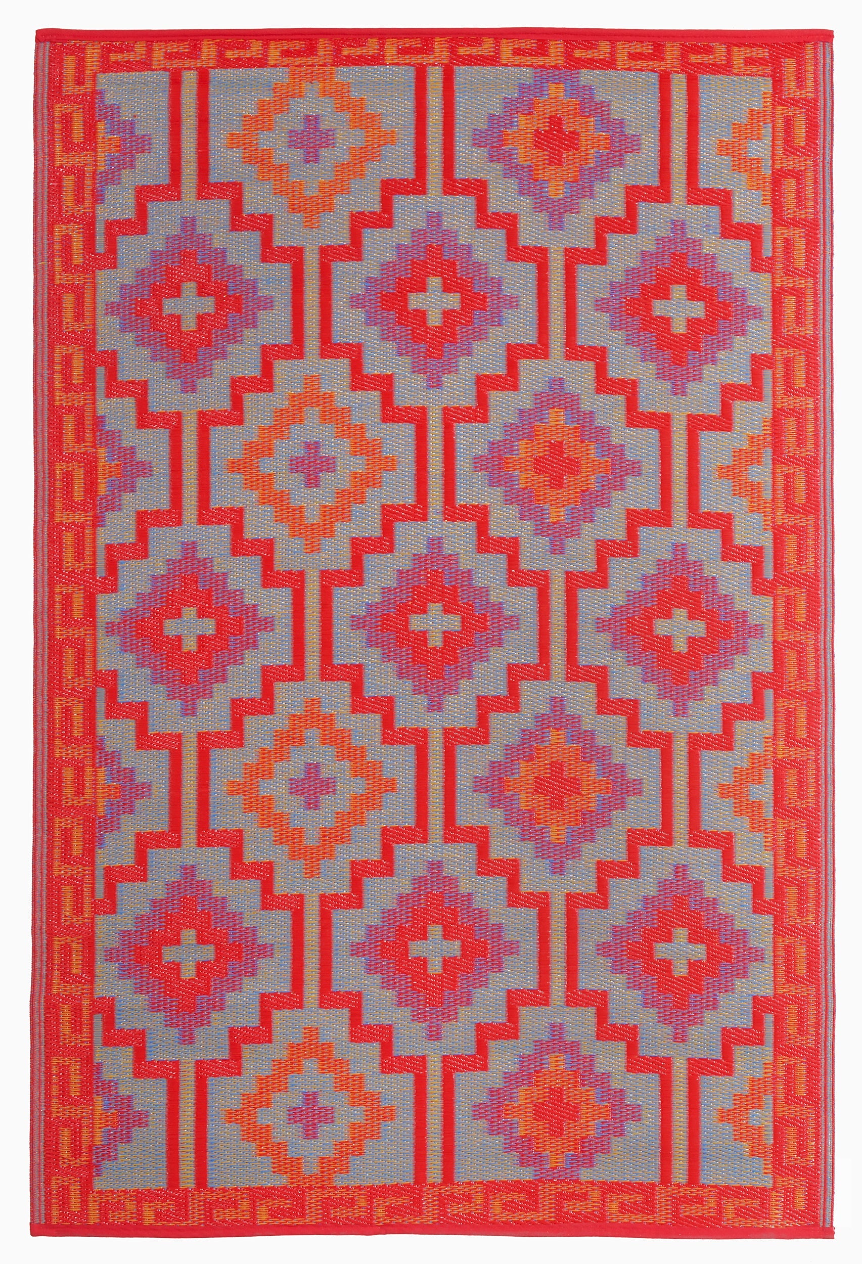 Lhasa Outdoor Rug | Boho Geometric Multicolor Design