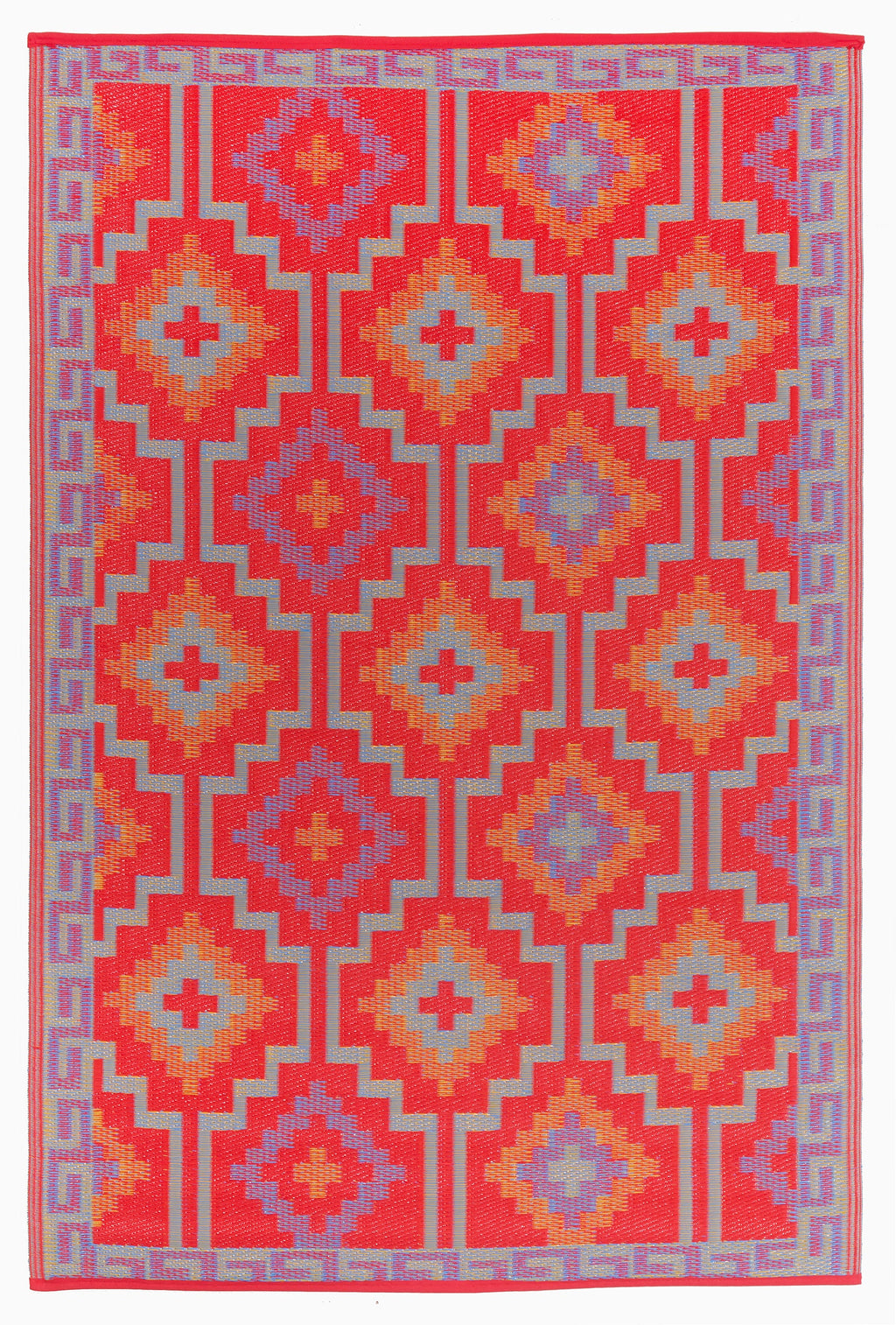 Lhasa Outdoor Rug | Boho Geometric Multicolor Design