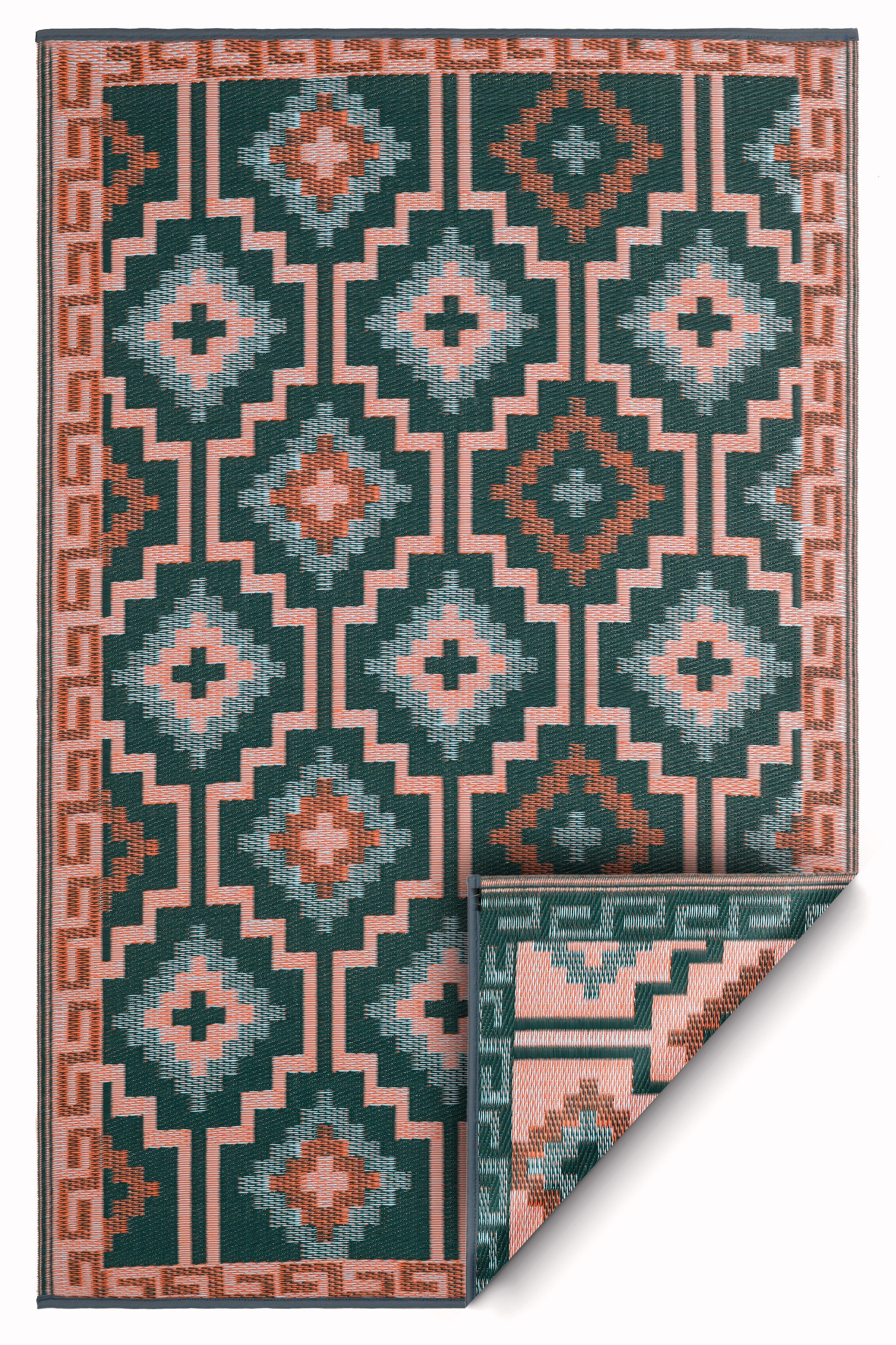 Lhasa Outdoor Rug | Boho Geometric Multicolor Design