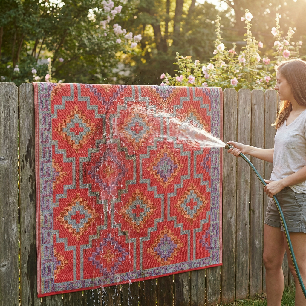 Lhasa Outdoor Rug | Boho Geometric Multicolor Design