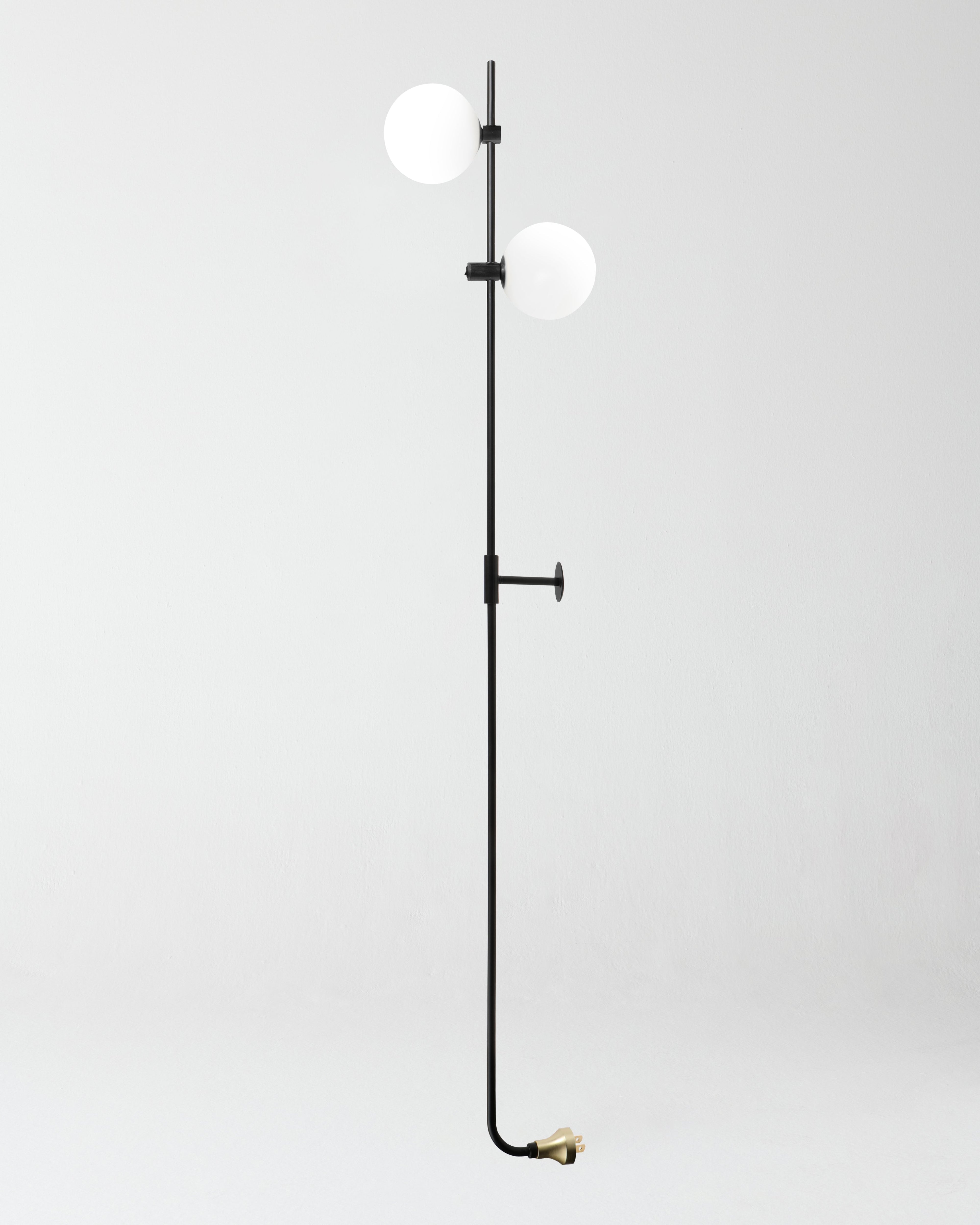 Equinox Wall Sconce | Modern Dual Globe Plug-In Wall Lamp – Brightech