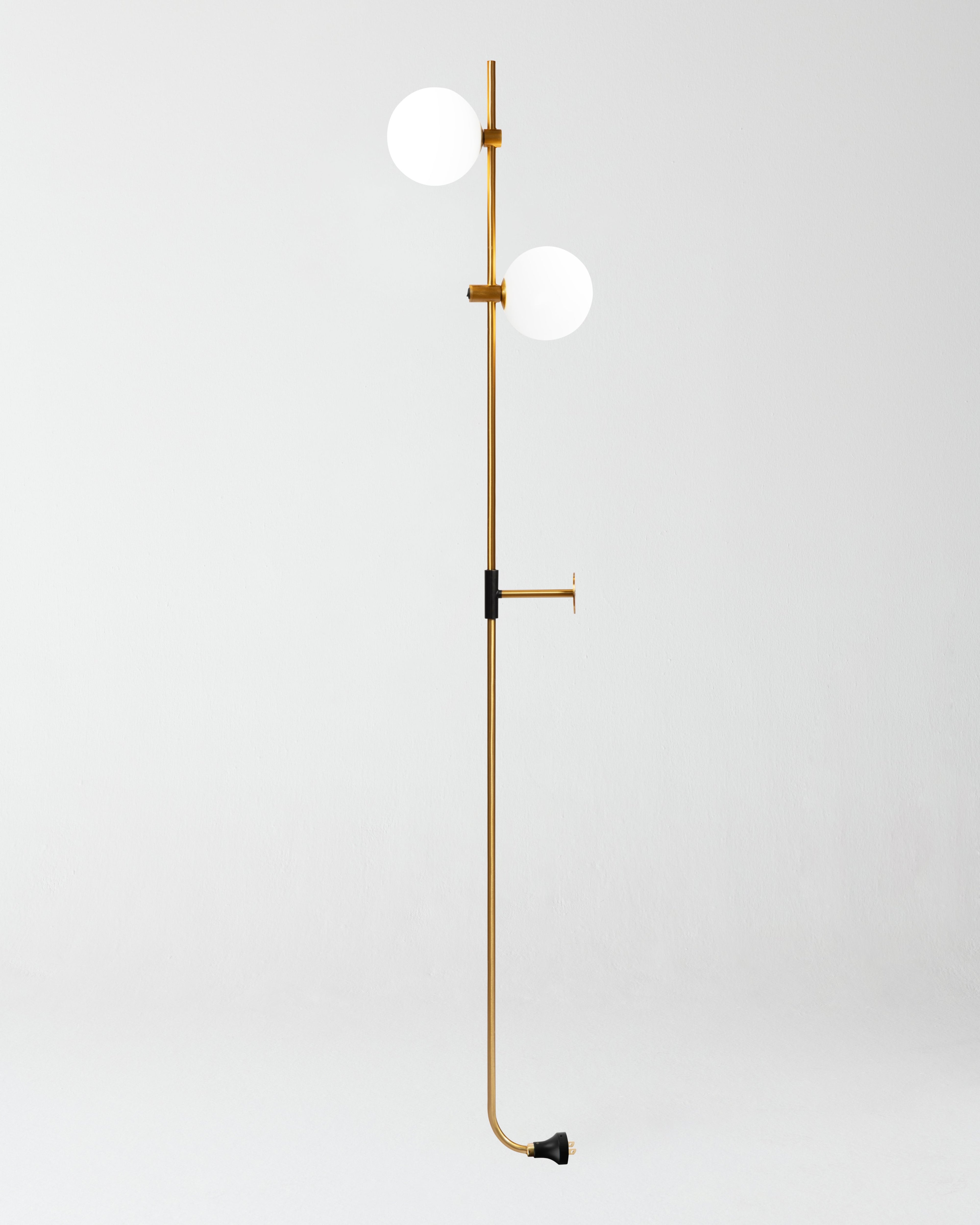 Equinox Wall Sconce | Modern Dual Globe Plug-In Wall Lamp – Brightech