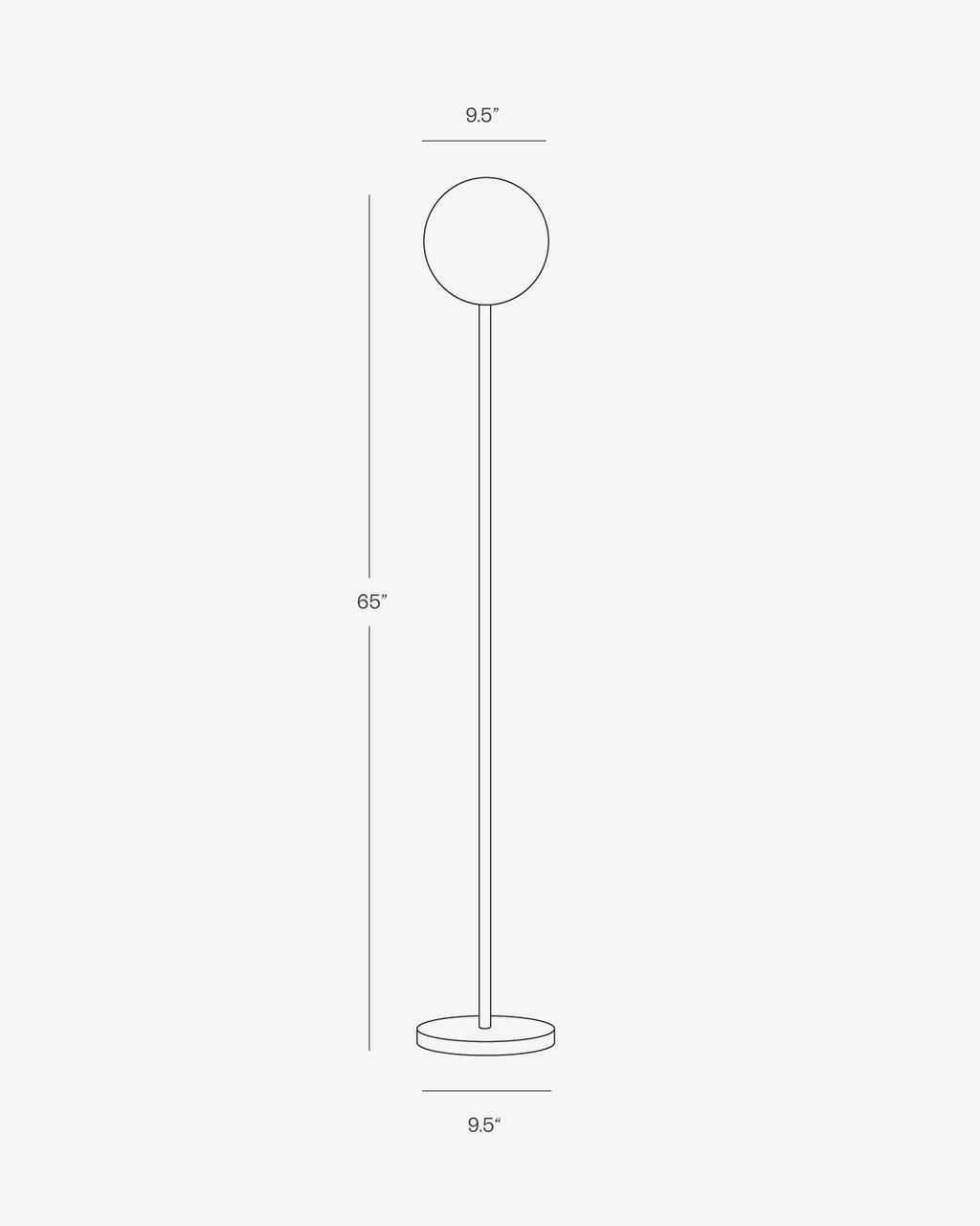 Luna LED Floor Lamp | Brass Globe Floor Lamp – Brightech