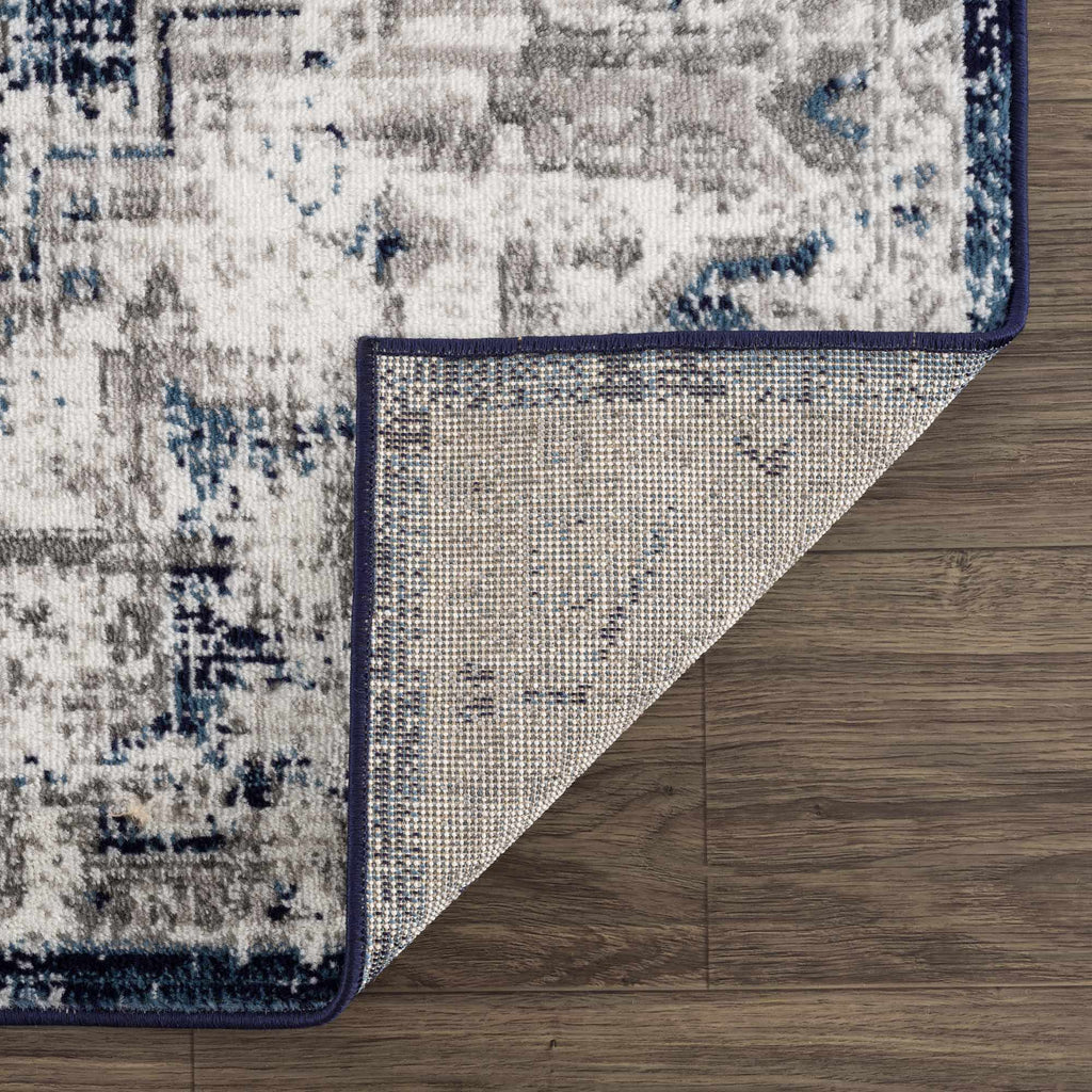 Buenaventura Navy Medallion Area Rug | Traditional Design