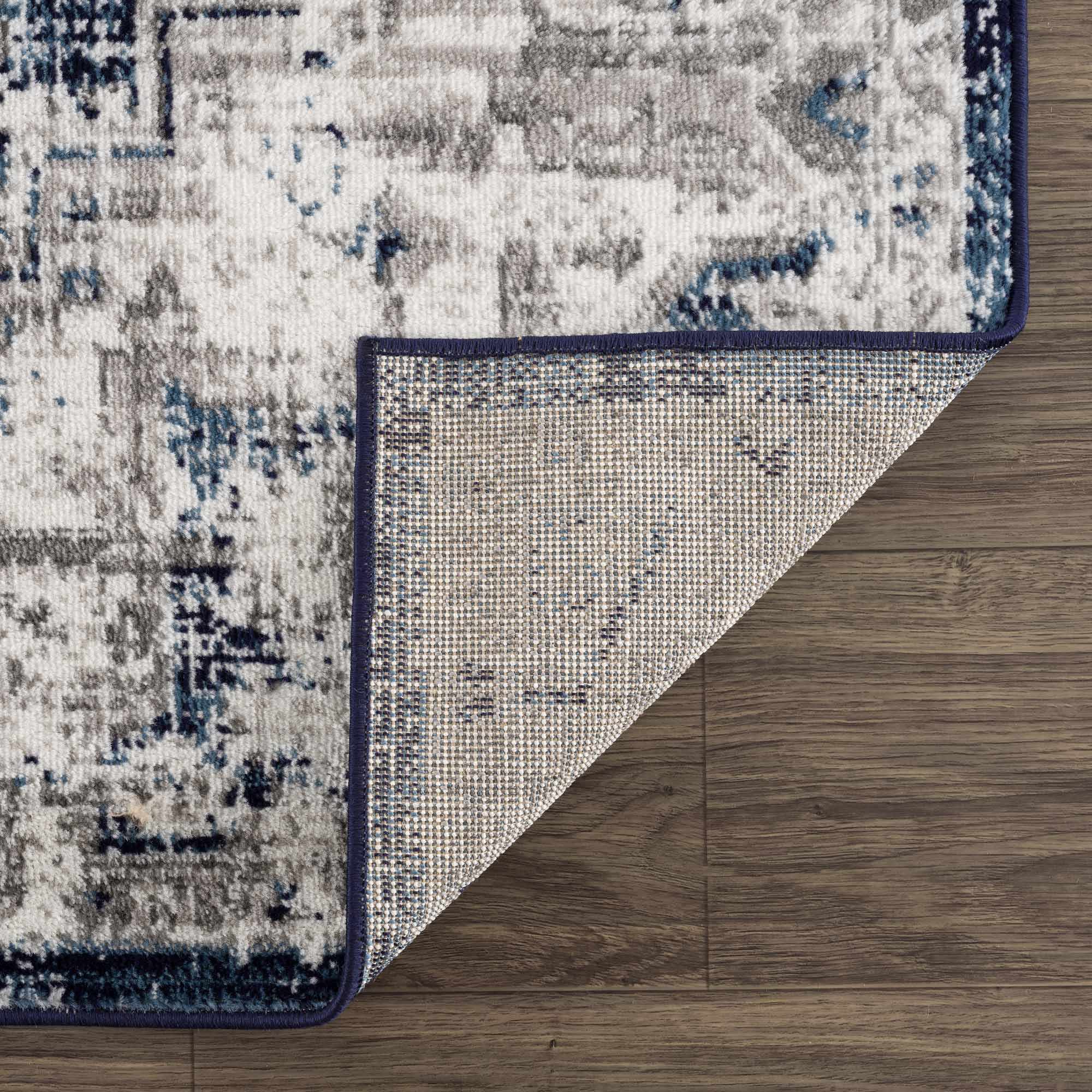 Buenaventura Navy Medallion Area Rug | Traditional Design