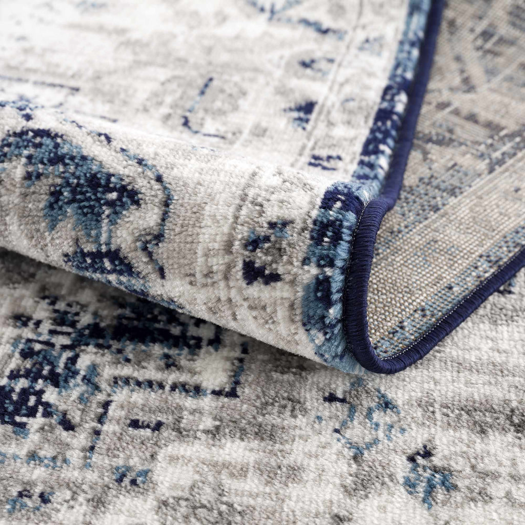 Buenaventura Navy Medallion Area Rug | Traditional Design