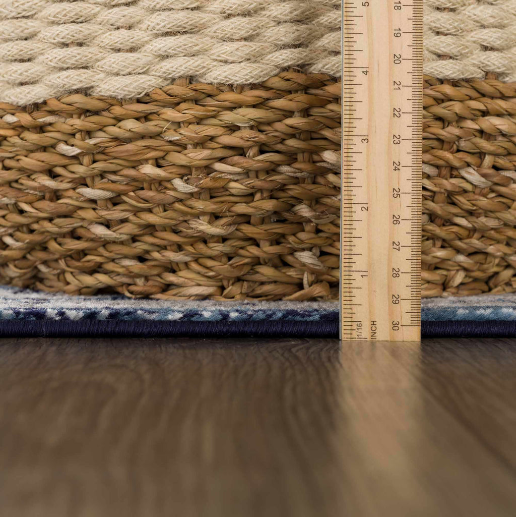 Buenaventura Navy Medallion Area Rug | Traditional Design