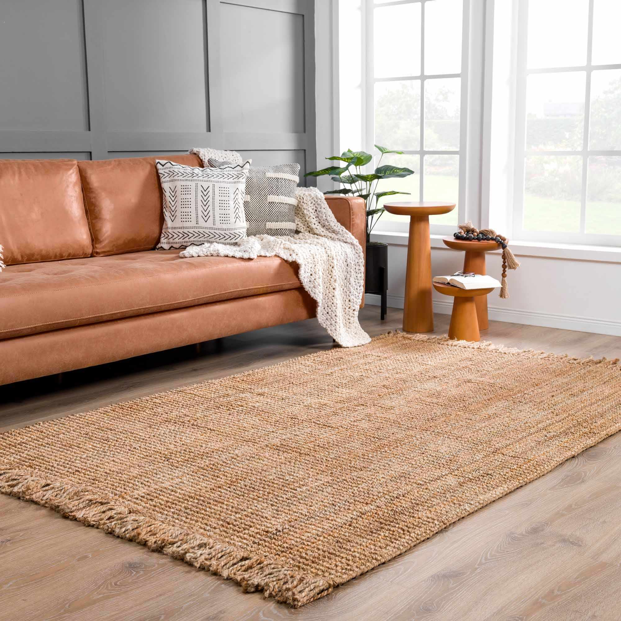 Senneterre Natural Jute Rug | Handwoven Jute Rug with Tassels – Boutique Rugs