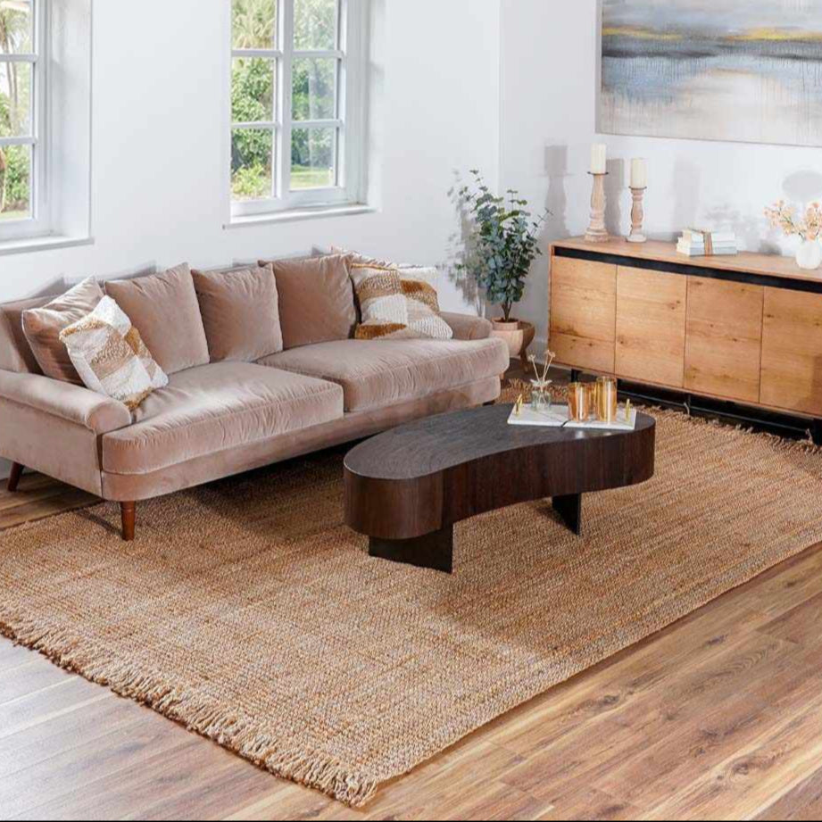 Senneterre Natural Jute Rug | Handwoven Jute Rug with Tassels – Boutique Rugs