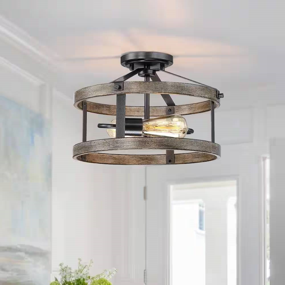 Farmhouse 2-Light Ceiling Lamp