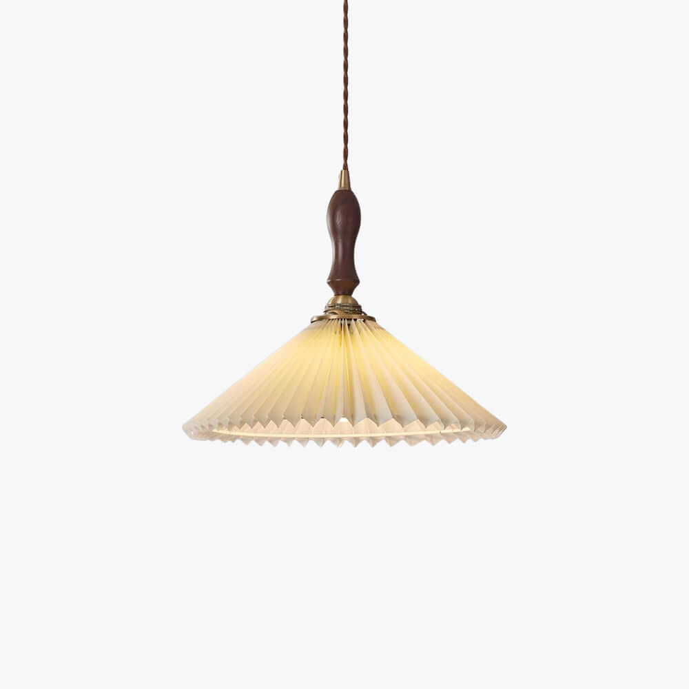 Miloxa Fabric & Wood Pendant Light | Boho Soft Hanging Lamp