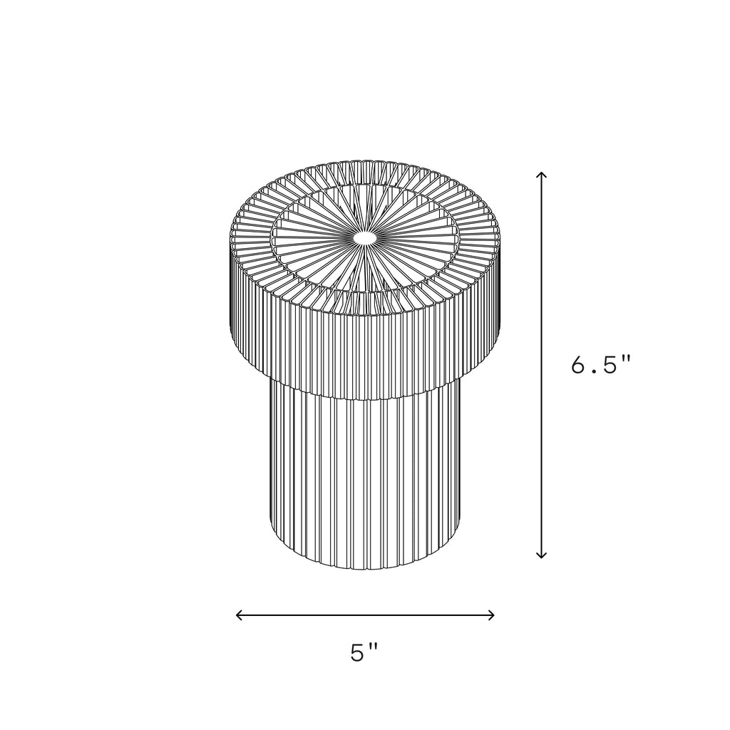 Cordless Mini Drum Lamp | Rechargeable 3D Printed Portable Table Lamp – Wooj Design
