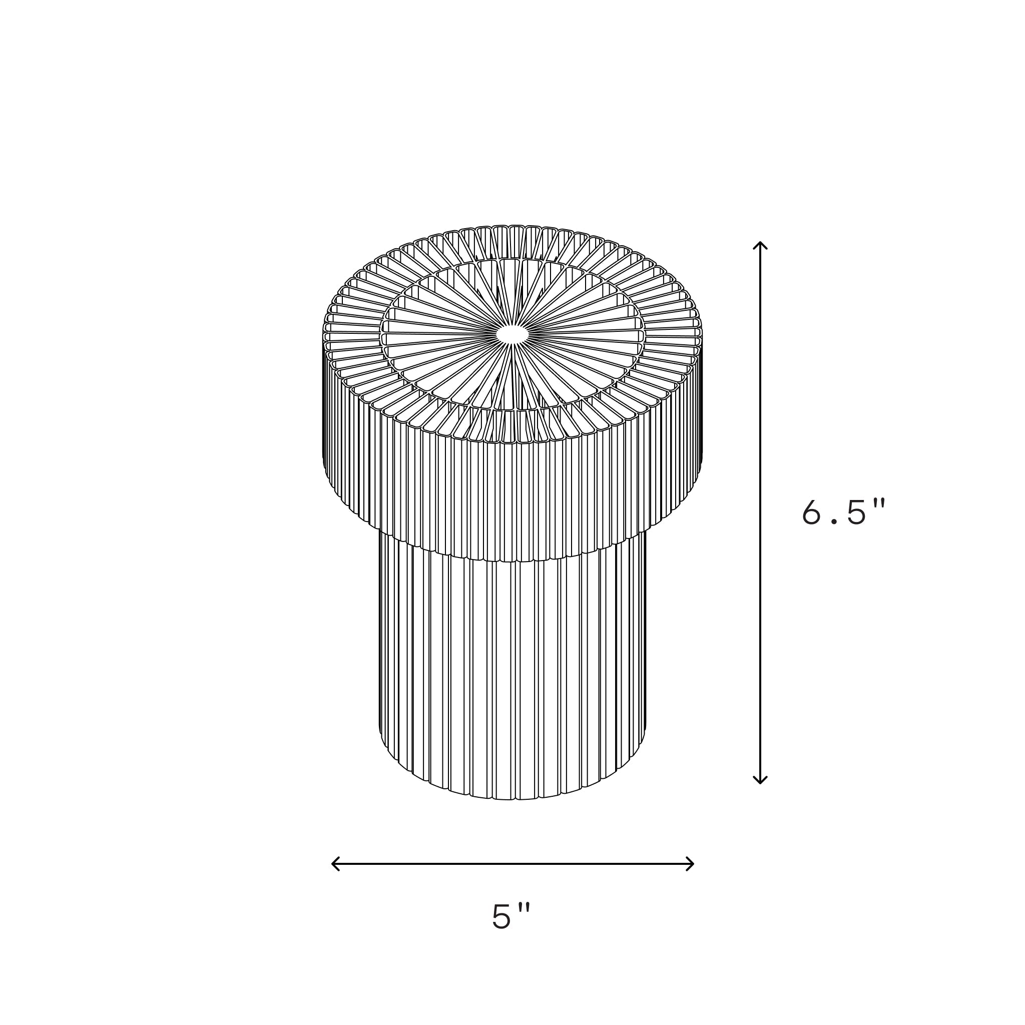 Cordless Mini Drum Lamp | Rechargeable 3D Printed Portable Table Lamp – Wooj Design