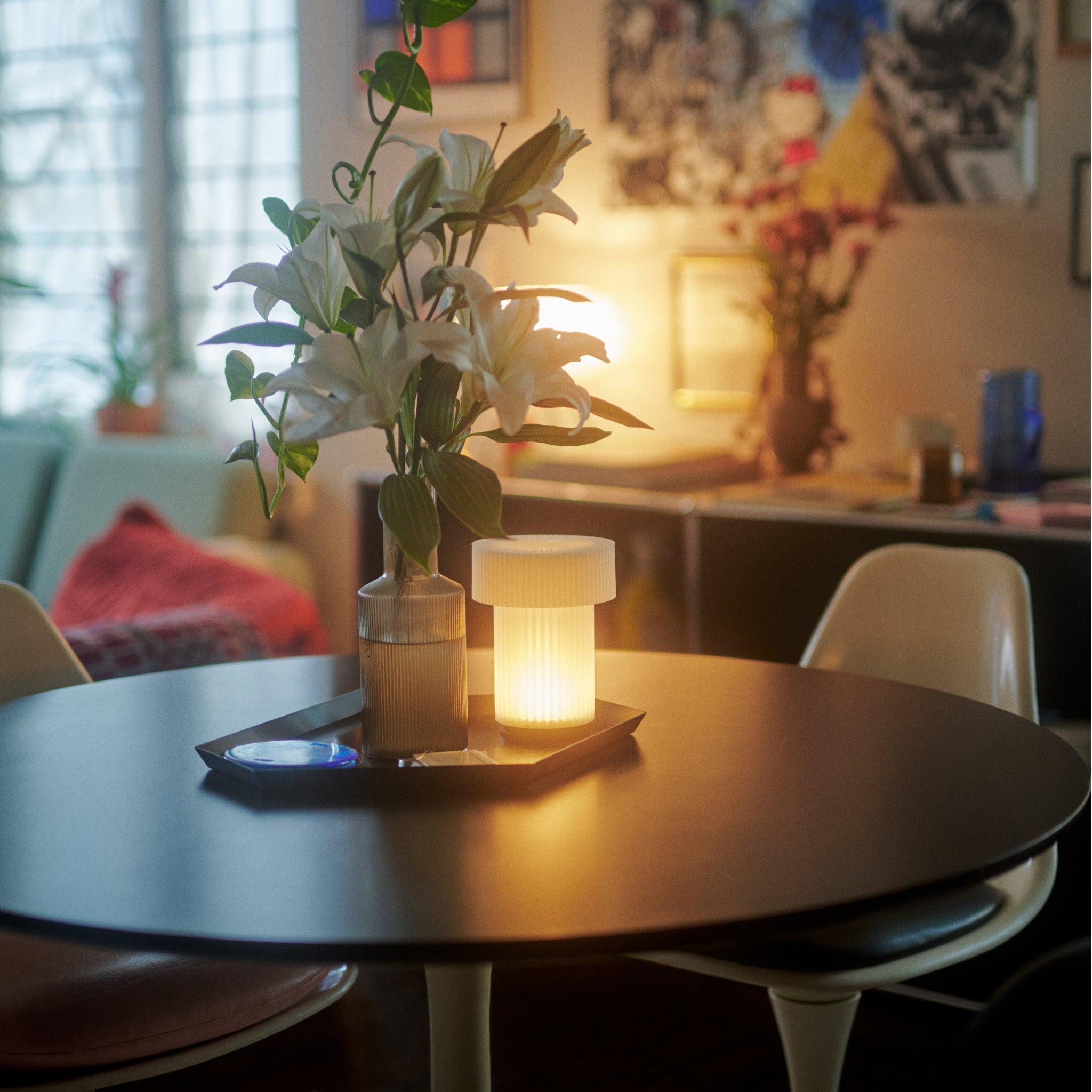 Cordless Mini Drum Lamp | Rechargeable 3D Printed Portable Table Lamp – Wooj Design
