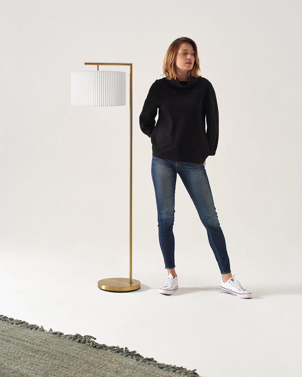 Montage Modern Floor Lamp | Slim LED Torchiere Floor Lamp