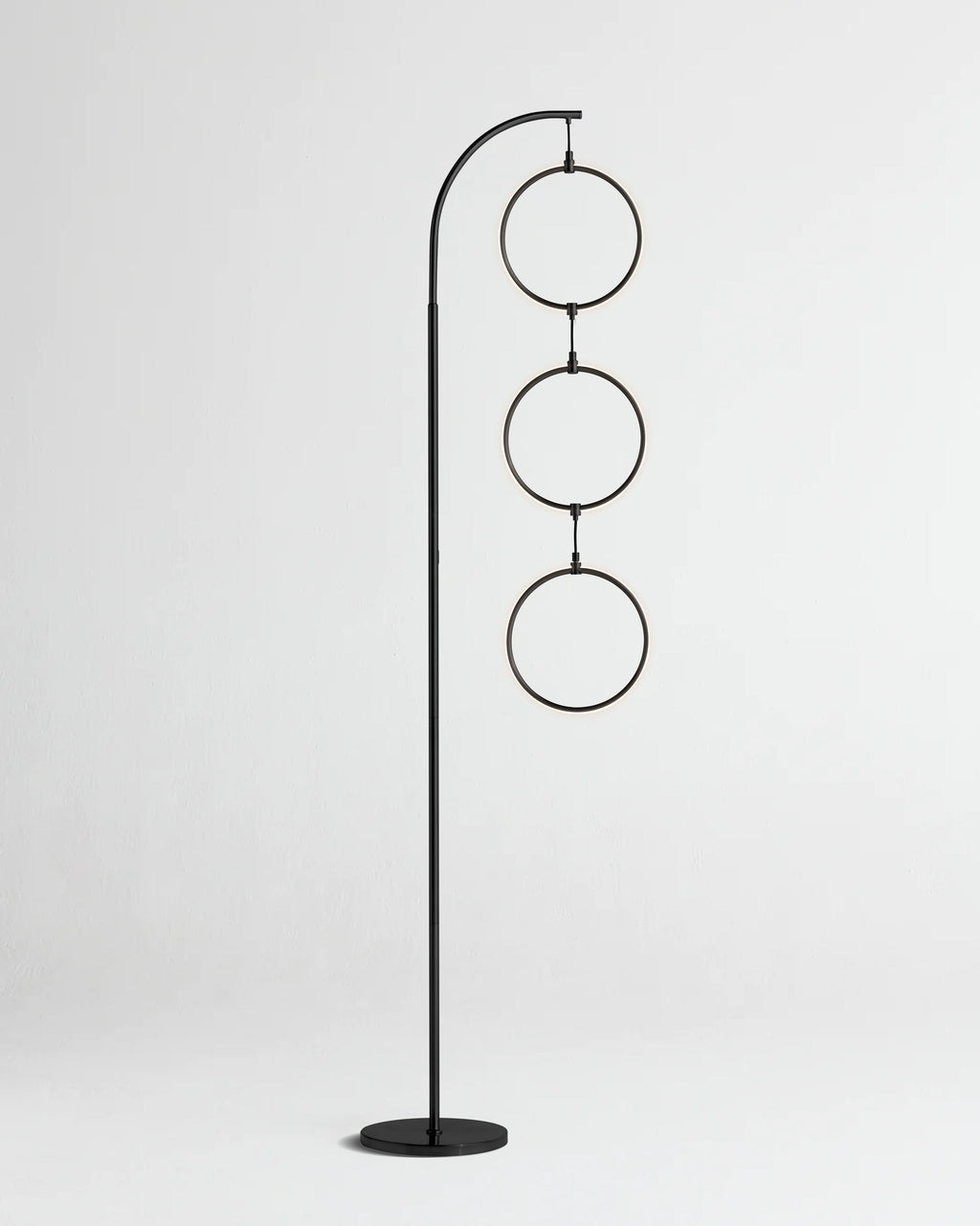 Nova Arc Floor Lamp | Modern Arc Lamp with Ring Detail