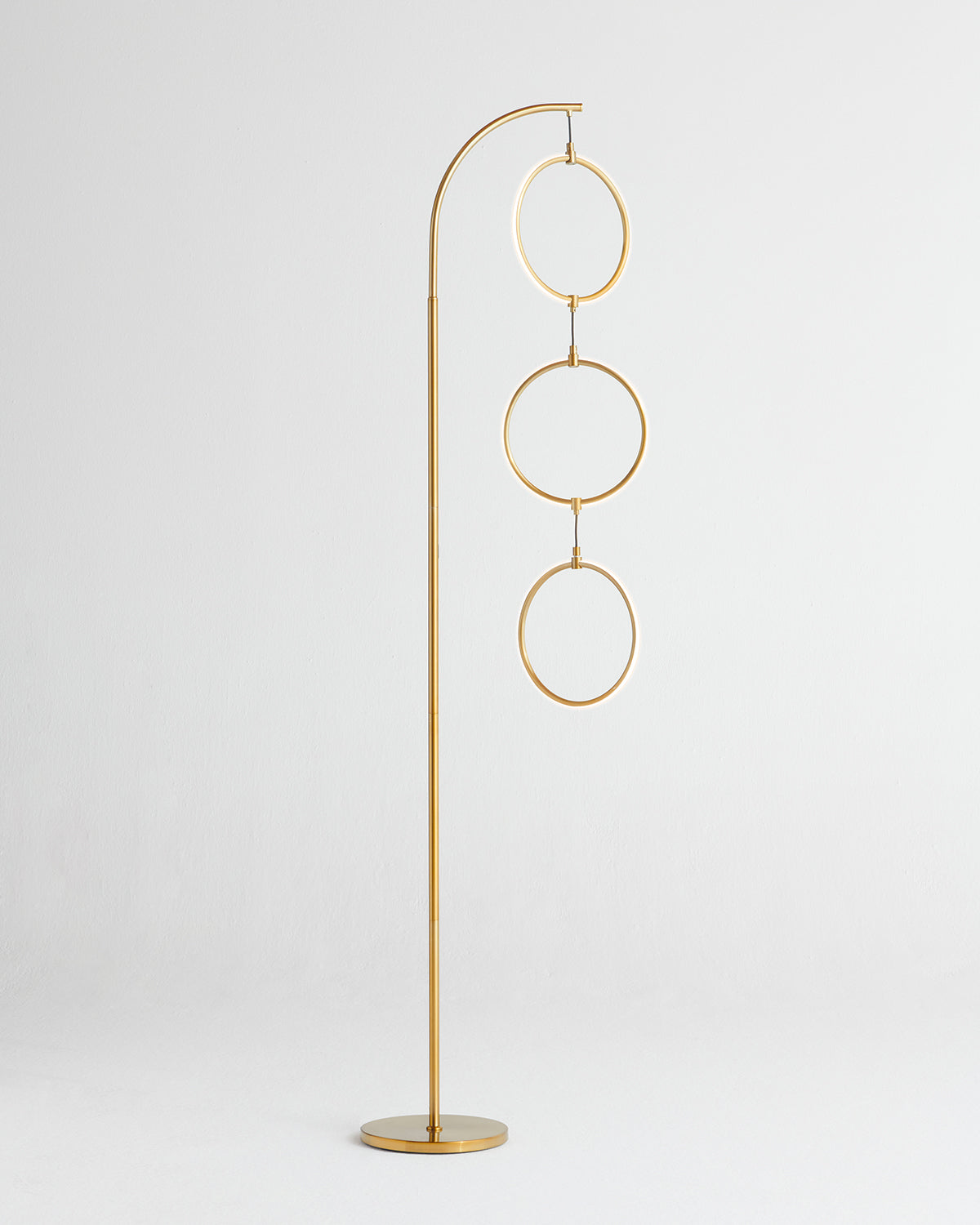 Nova Arc Floor Lamp | Modern Arc Lamp with Ring Detail