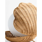 Handmade Wicker Bedside lamp - Shell Lamp-4
