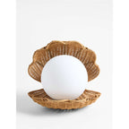 Handmade Wicker Bedside lamp - Shell Lamp-3