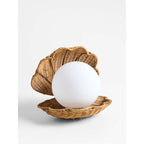 Handmade Wicker Bedside lamp - Shell Lamp-2