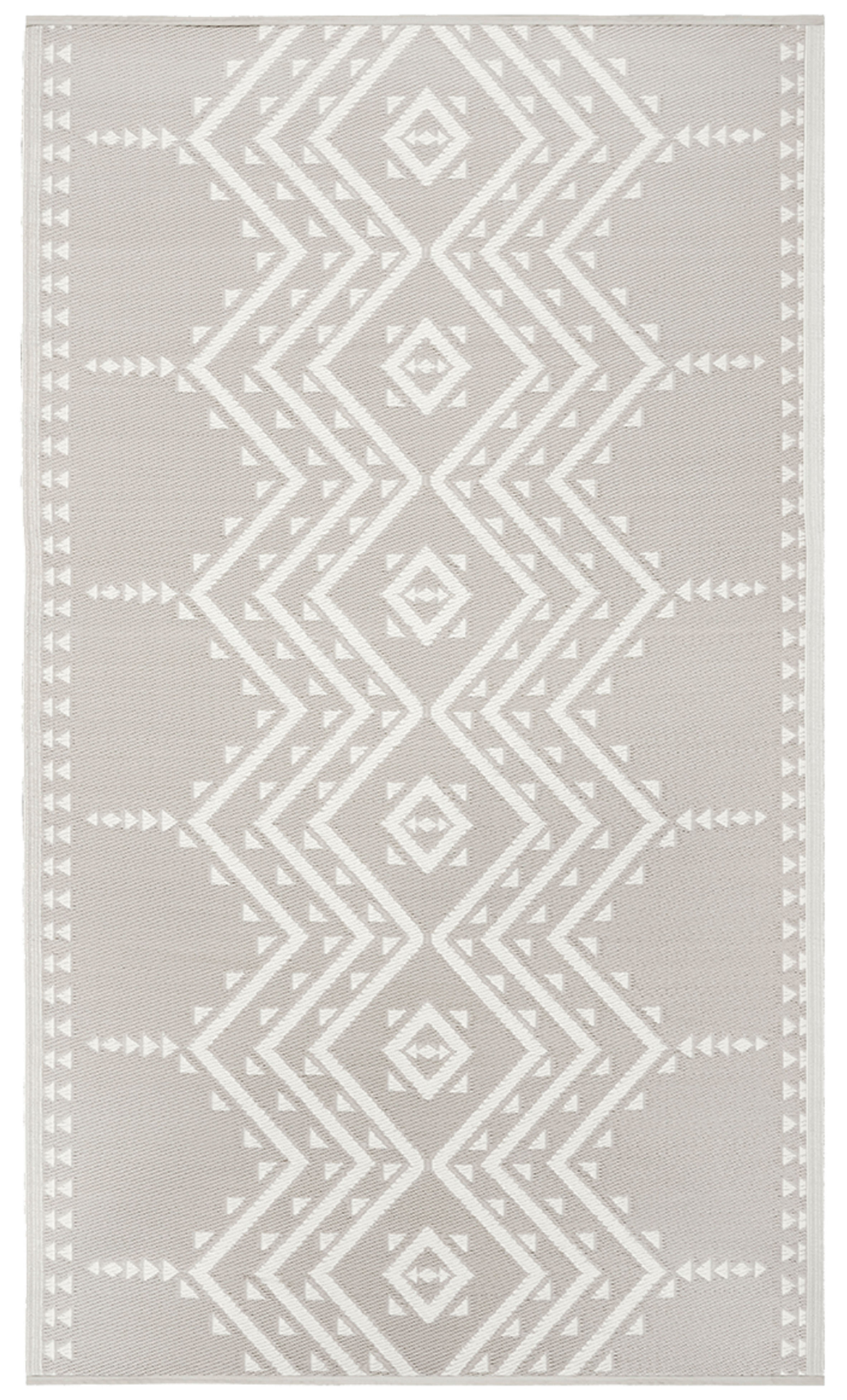 Ojai Beige Outdoor Rug | Aztec-Inspired Pattern Design