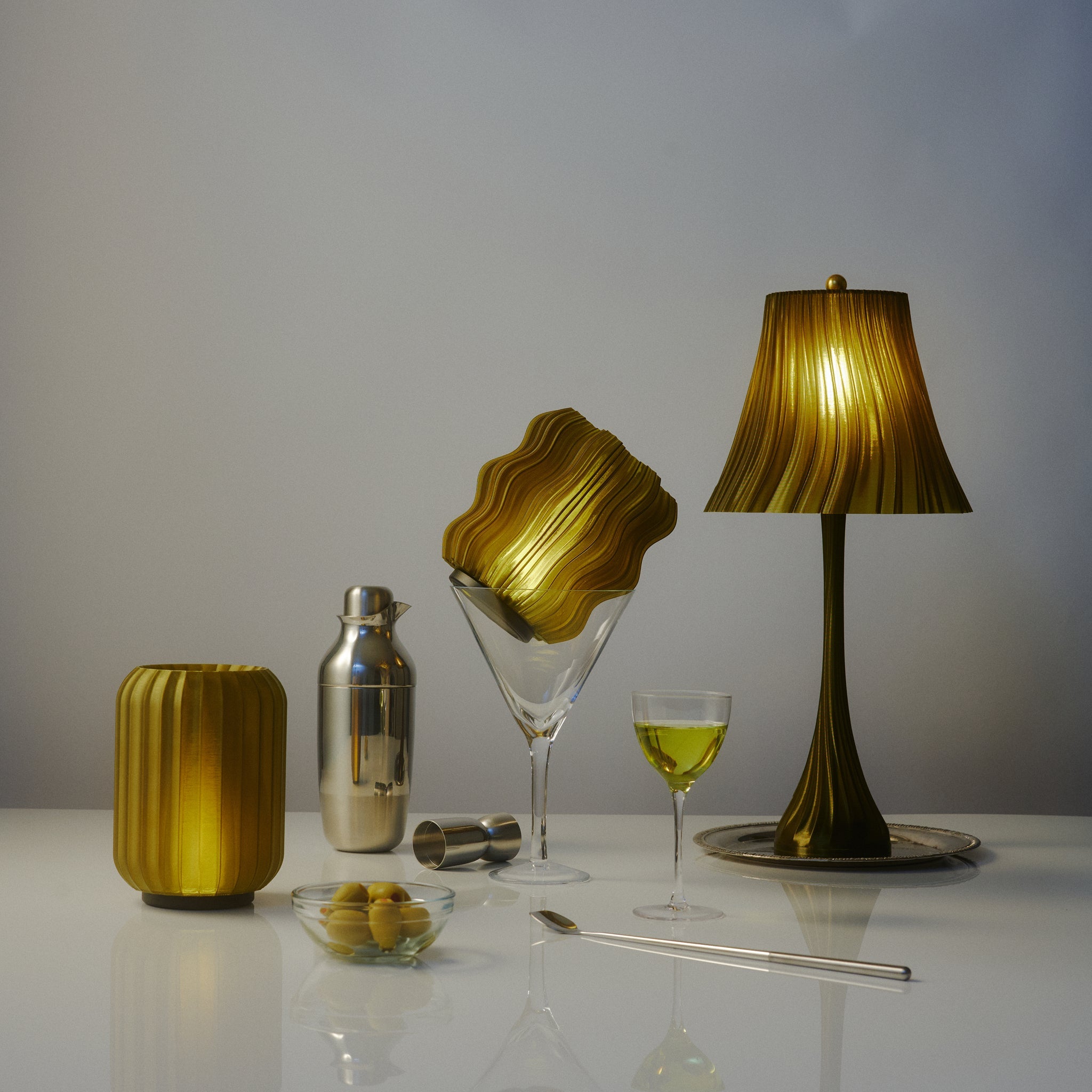 Pleat Lamp | Sculptural Pleated Table Lamp – Wooj Design