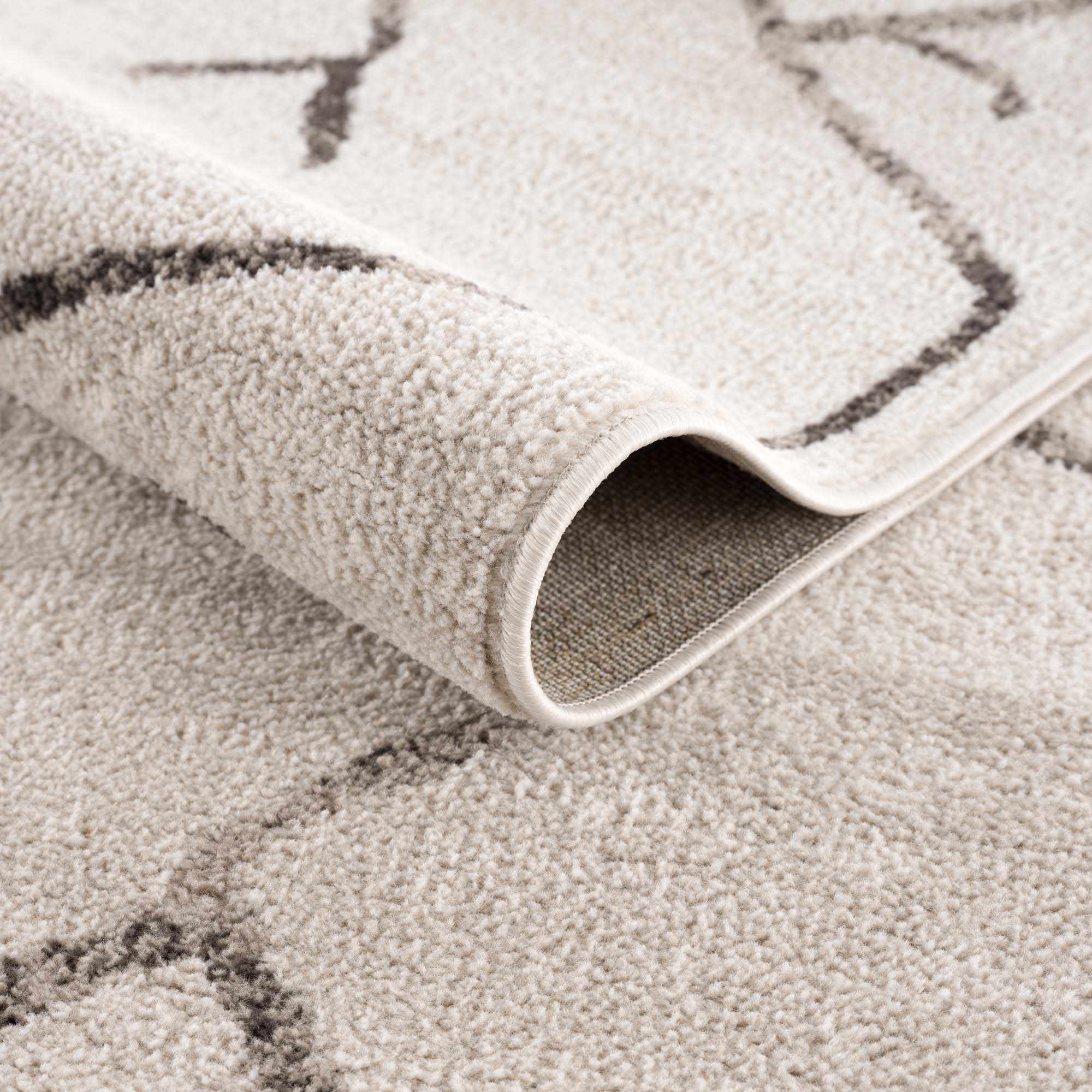 Azzan Cream & Charcoal Area Rug | Boho Aztec Design – Hauteloom