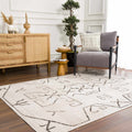 Azzan Cream & Charcoal Area Rug | Boho Aztec Design – Hauteloom
