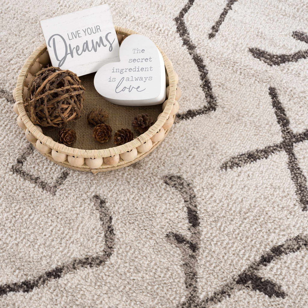 Azzan Cream & Charcoal Area Rug | Boho Aztec Design – Hauteloom