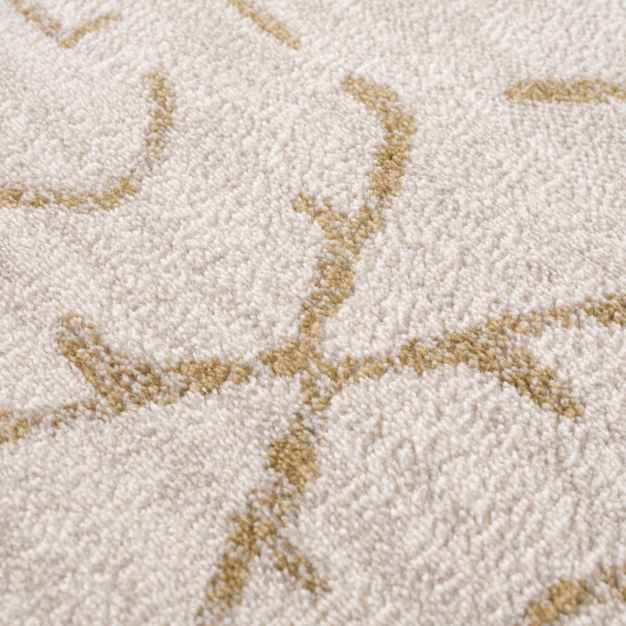 Azzan Cream & Gold Area Rug | Boho Aztec Design
