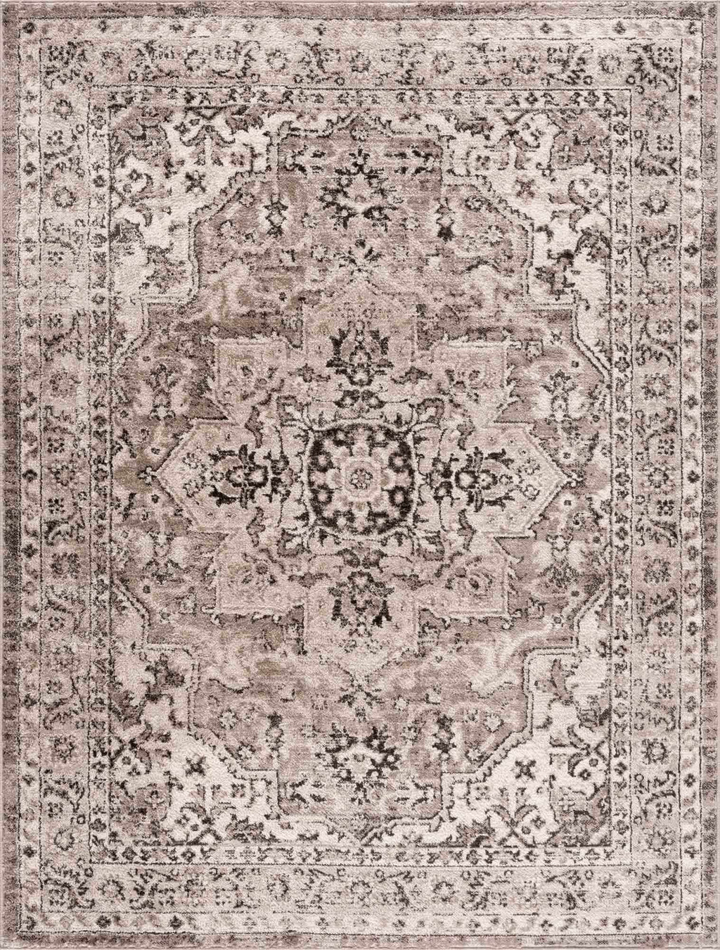 Albie Beige Area Rug | Traditional Iranian-Inspired Design