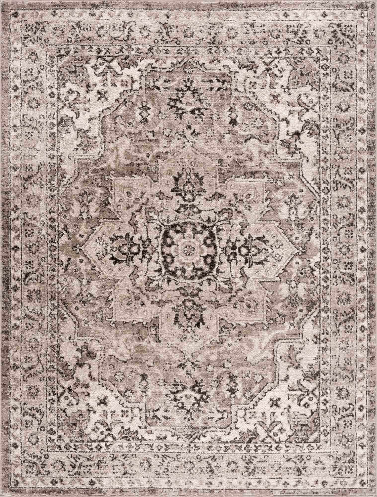 Albie Beige Area Rug | Traditional Iranian-Inspired Design