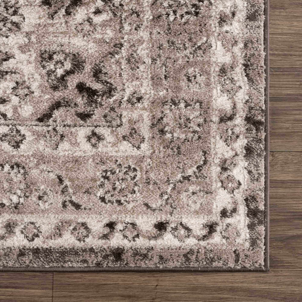 Albie Charcoal & Beige Area Rug | Traditional Iranian-Inspired Design