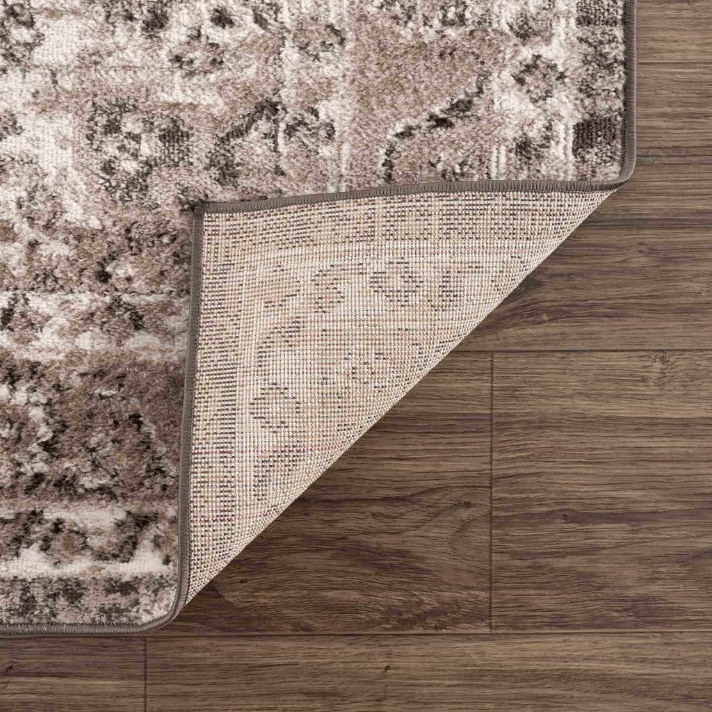 Albie Charcoal & Beige Area Rug | Traditional Iranian-Inspired Design