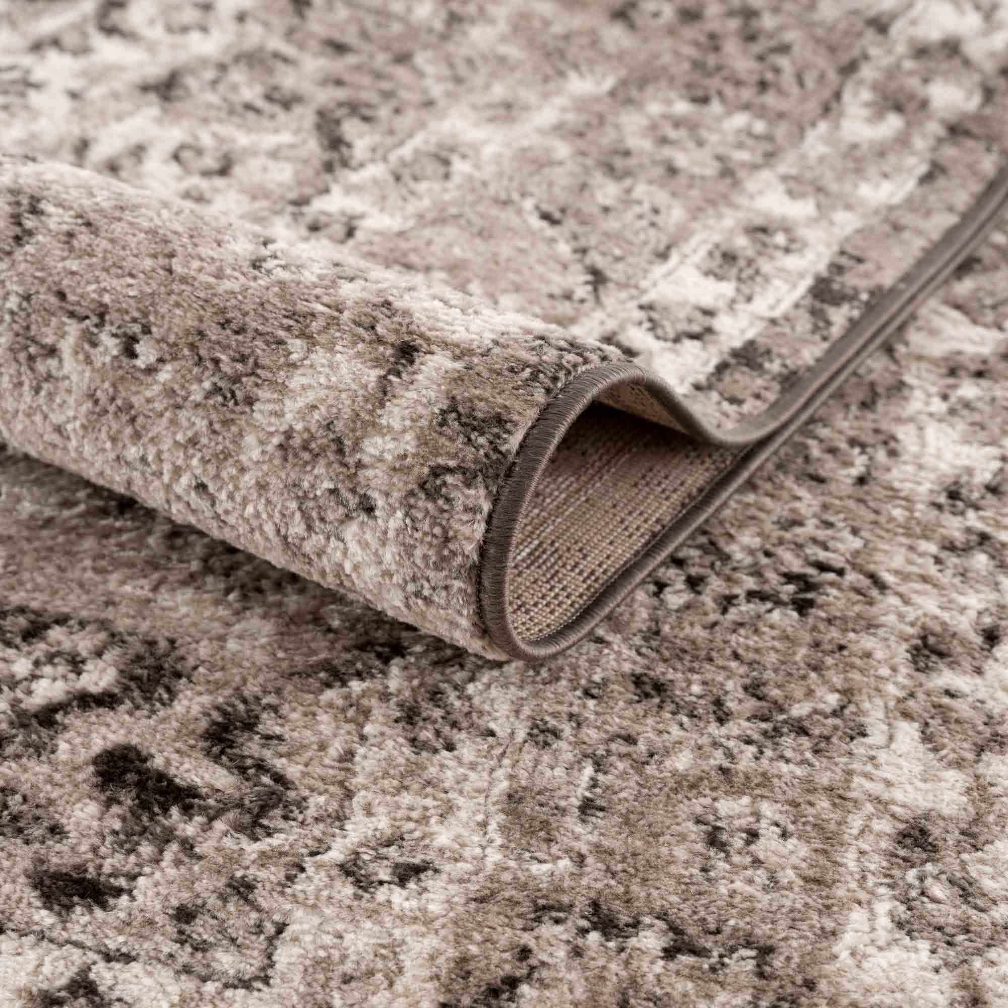 Albie Charcoal & Beige Area Rug | Traditional Iranian-Inspired Design
