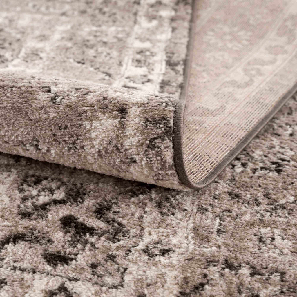 Albie Charcoal & Beige Area Rug | Traditional Iranian-Inspired Design