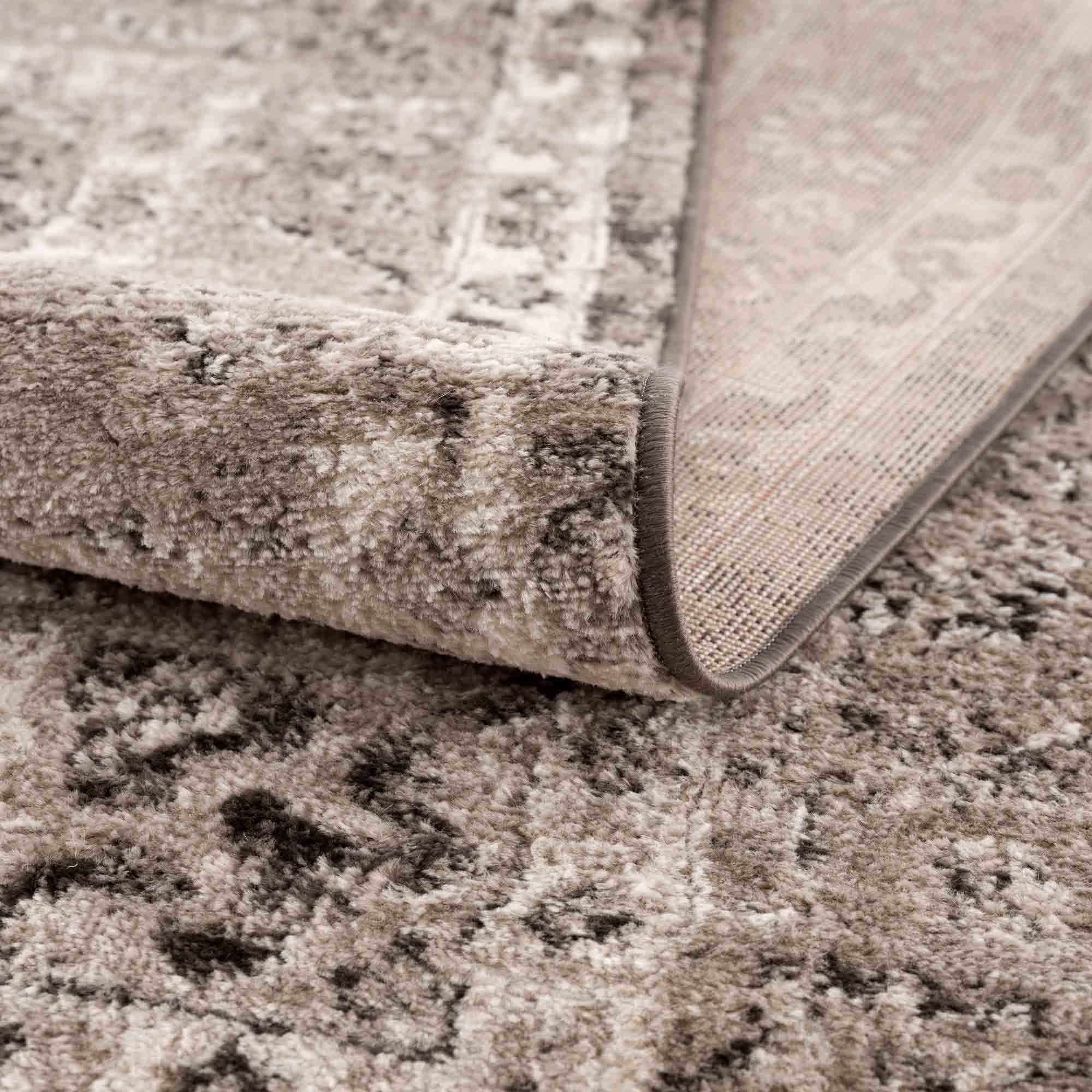 Albie Charcoal & Beige Area Rug | Traditional Iranian-Inspired Design