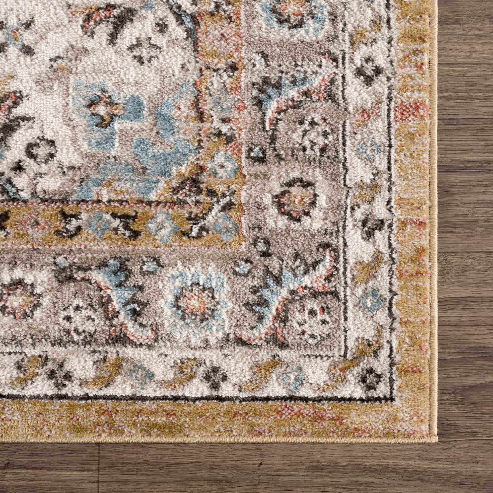 Albie Gold & Beige Area Rug | Traditional Iranian-Inspired Design – Hauteloom
