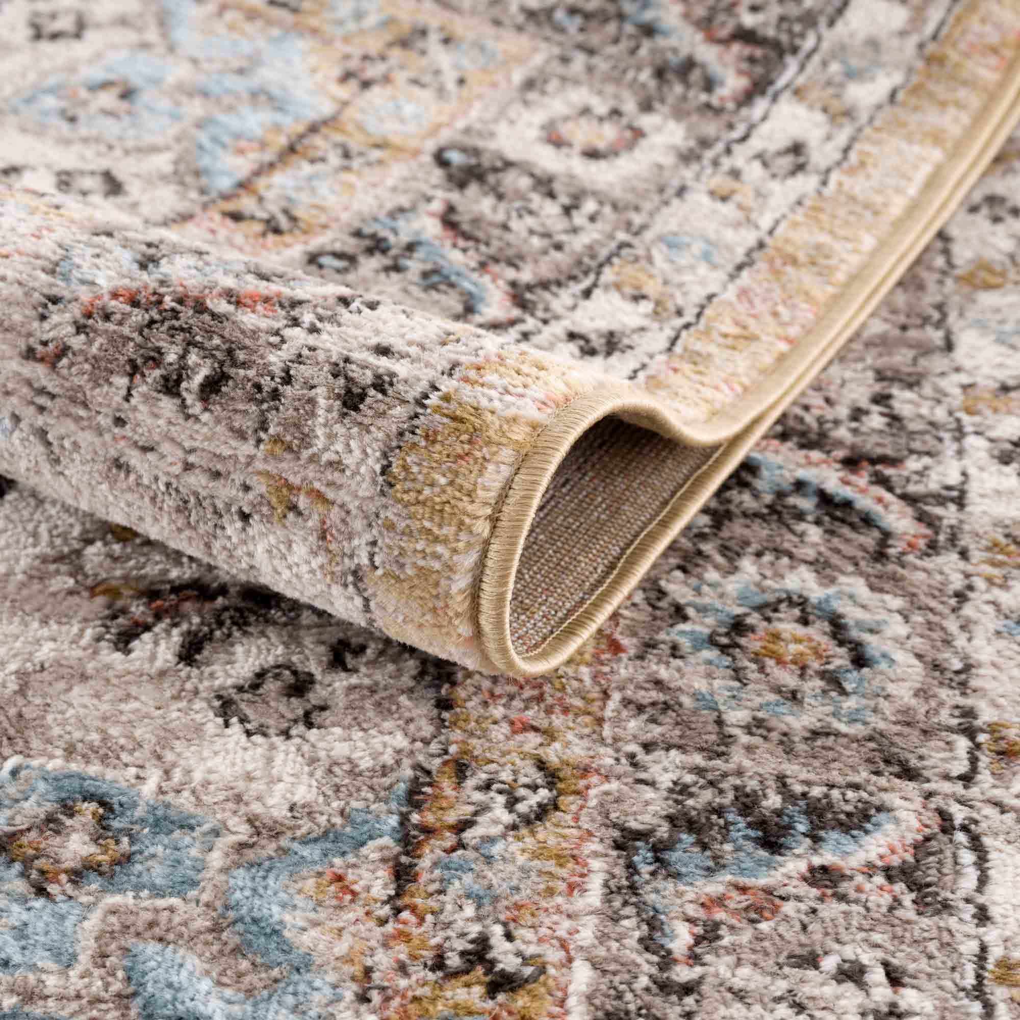 Albie Gold & Beige Area Rug | Traditional Iranian-Inspired Design – Hauteloom