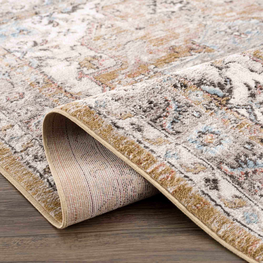 Albie Gold & Beige Area Rug | Traditional Iranian-Inspired Design – Hauteloom