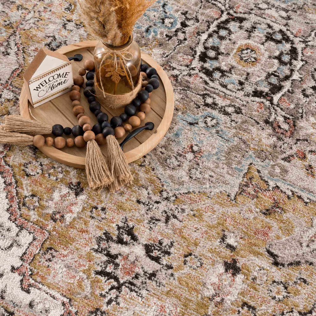 Albie Gold & Beige Area Rug | Traditional Iranian-Inspired Design – Hauteloom