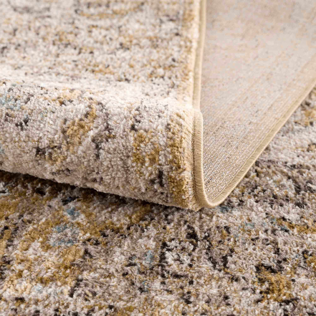 Anana Gold & Beige Area Rug | Distressed Anatolian-Inspired Design