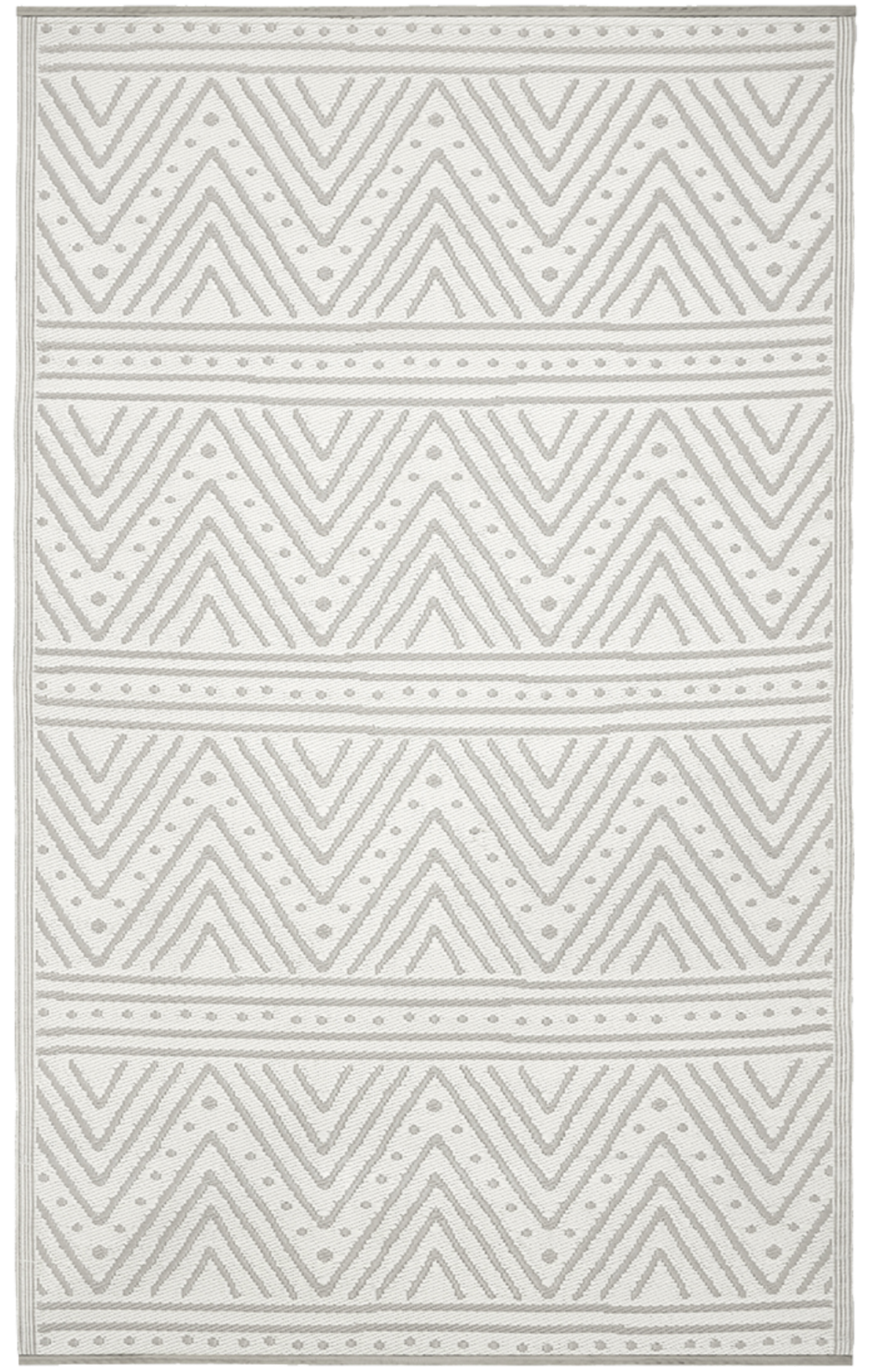 Patan Beige Outdoor Rug | Modern Chevron Pattern Design