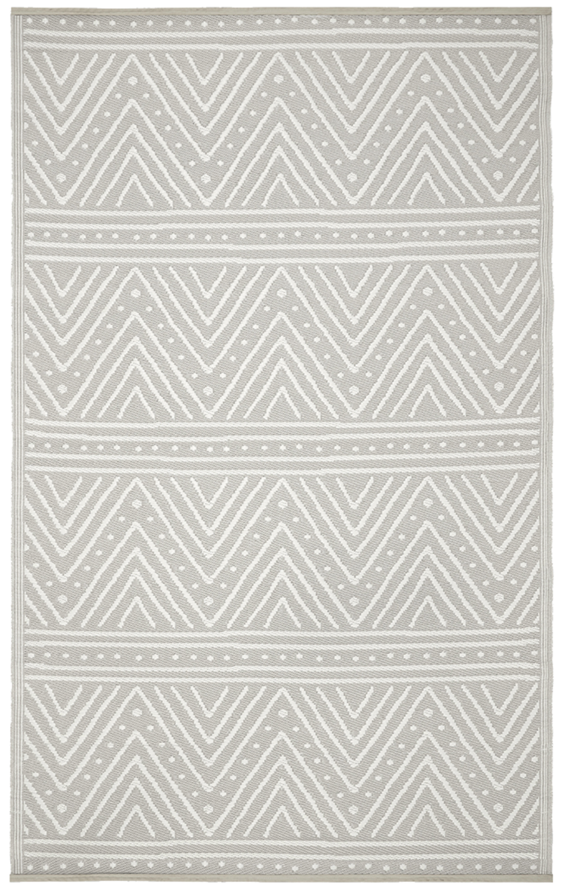 Patan Beige Outdoor Rug | Modern Chevron Pattern Design
