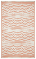 Patan Coral Outdoor Rug | Warm Chevron Pattern Design