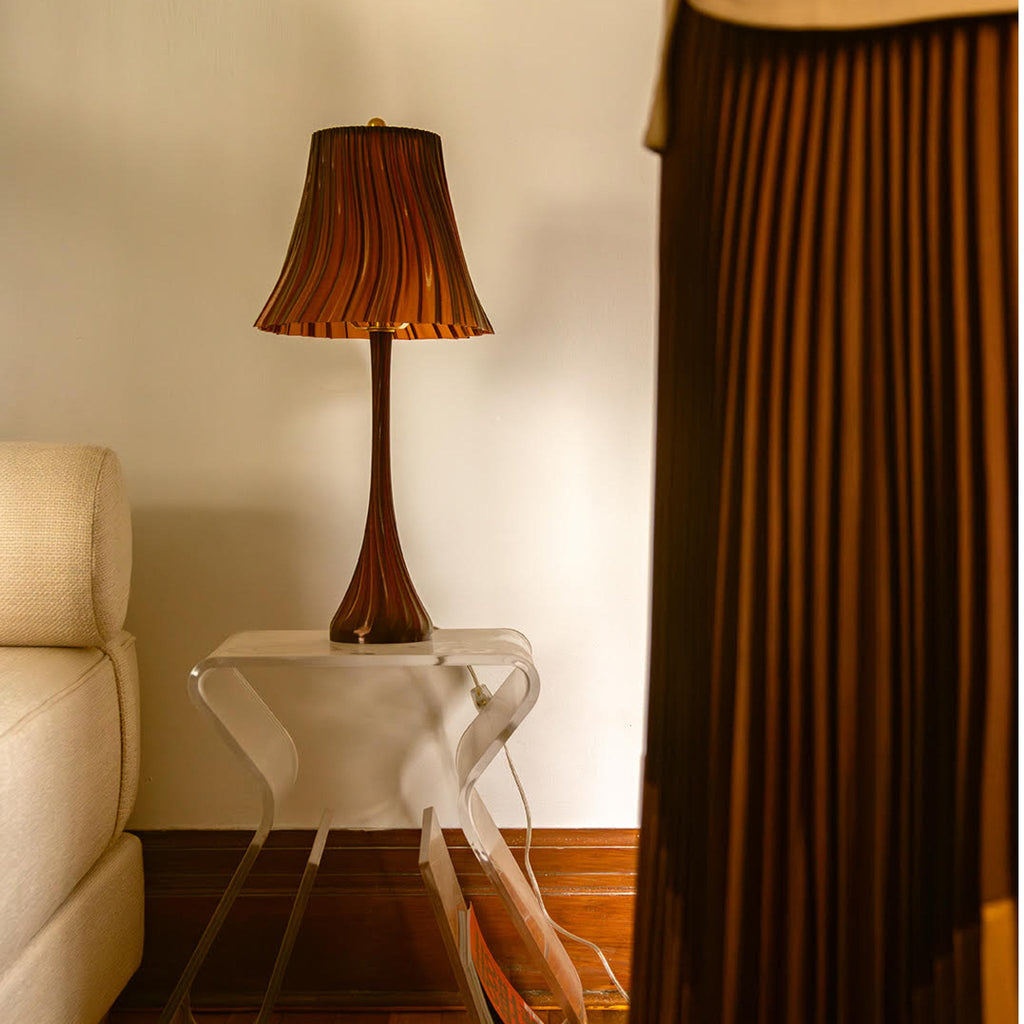 Pleat Lamp | Sculptural Pleated Table Lamp – Wooj Design