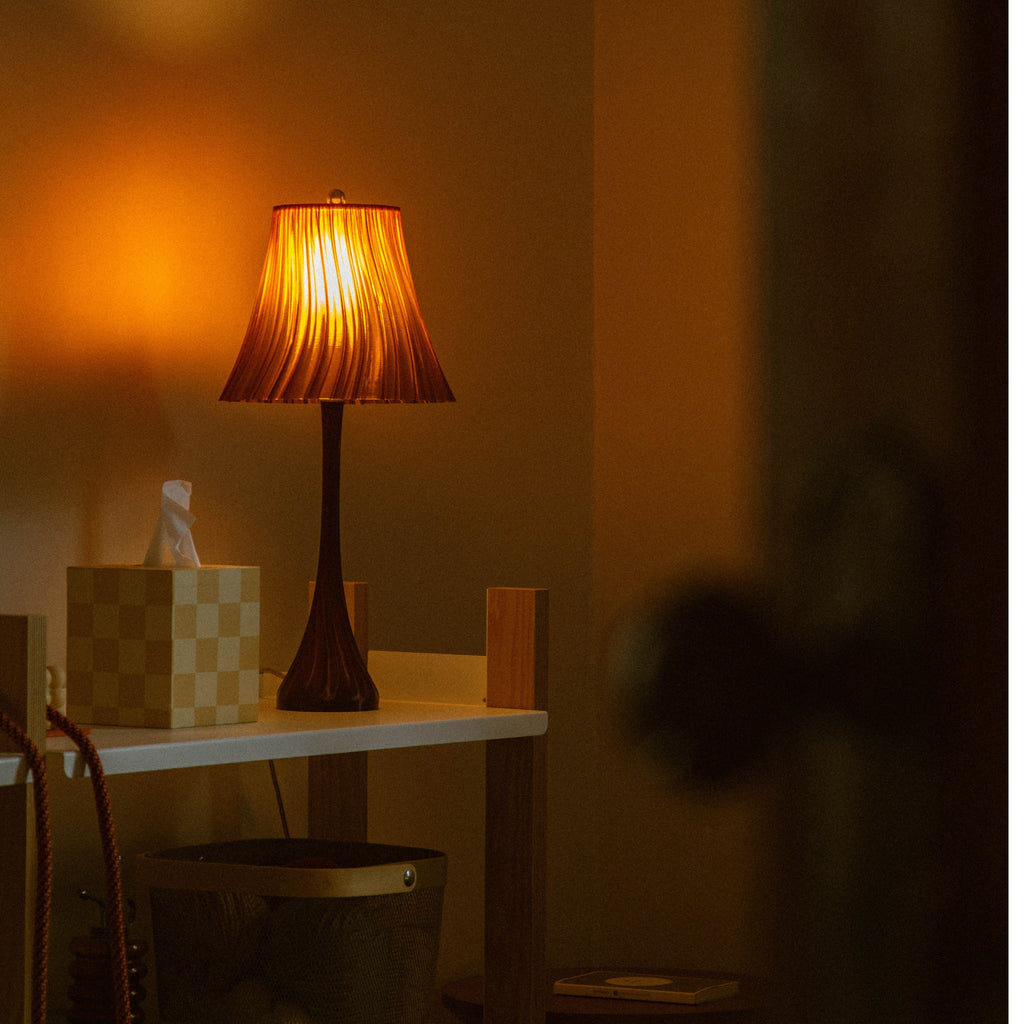 Pleat Lamp | Sculptural Pleated Table Lamp – Wooj Design