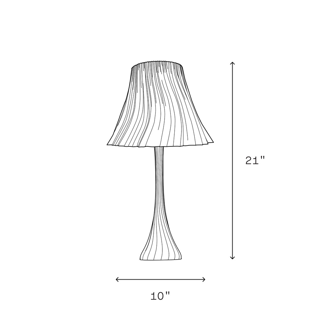 Pleat Lamp | Sculptural Pleated Table Lamp – Wooj Design