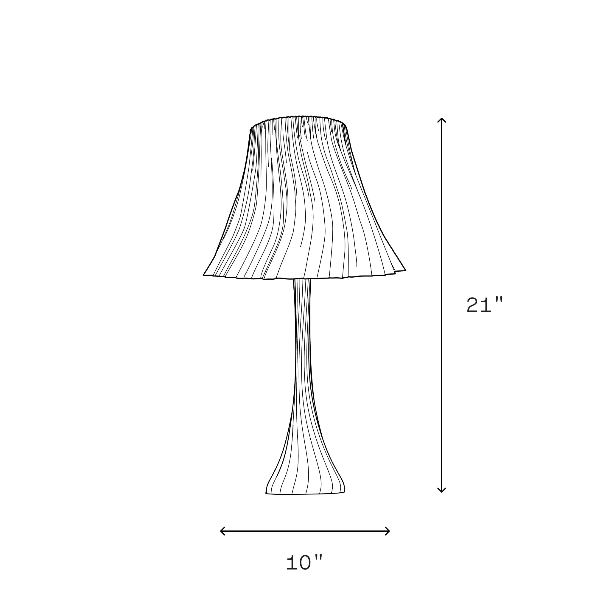 Pleat Lamp | Sculptural Pleated Table Lamp – Wooj Design